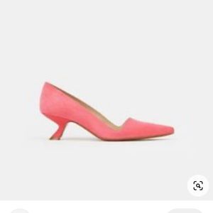 New without box Lafayette148ny sueded pumps pink